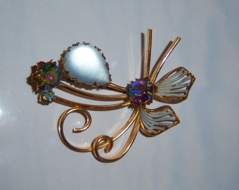 Floral Abstract Brooch. Flower Brooch.