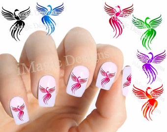 Nail Decals Stickers, Bird Water Slide Nail Art Transfers, Phoenix