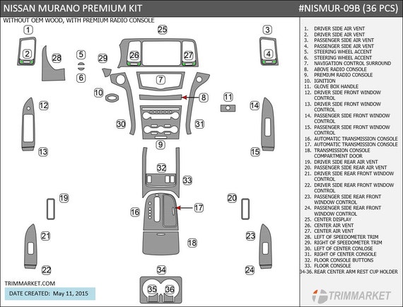 2010 Nissan murano dash kit #1