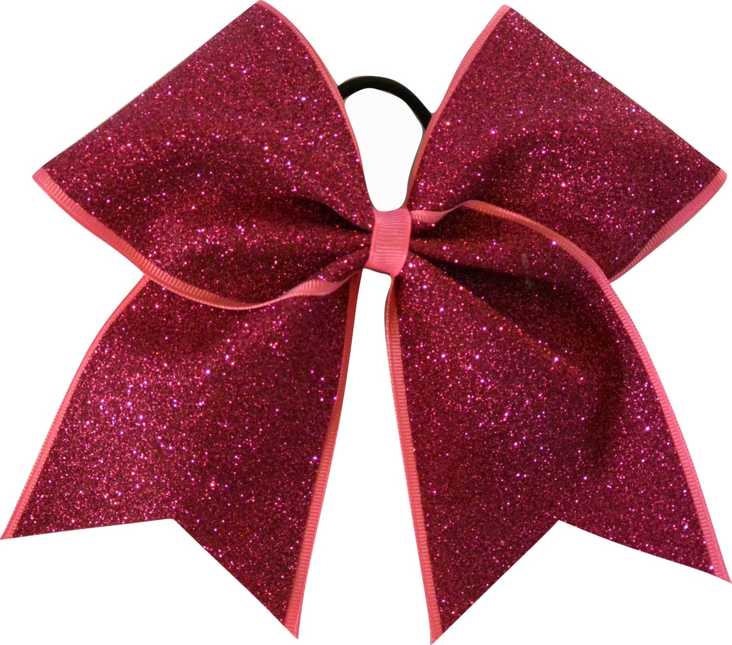 Hot Pink Glitter Cheer Bow 4864