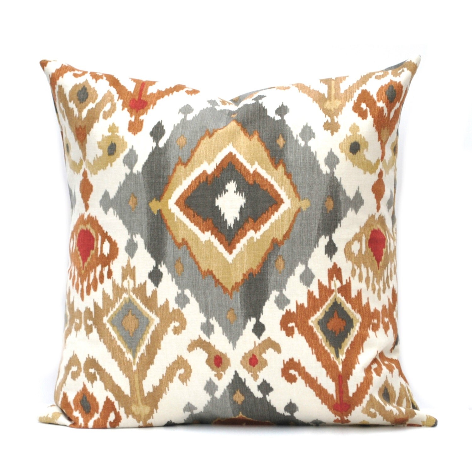 SALE Two indoor ikat print pillow covers cushion decorative