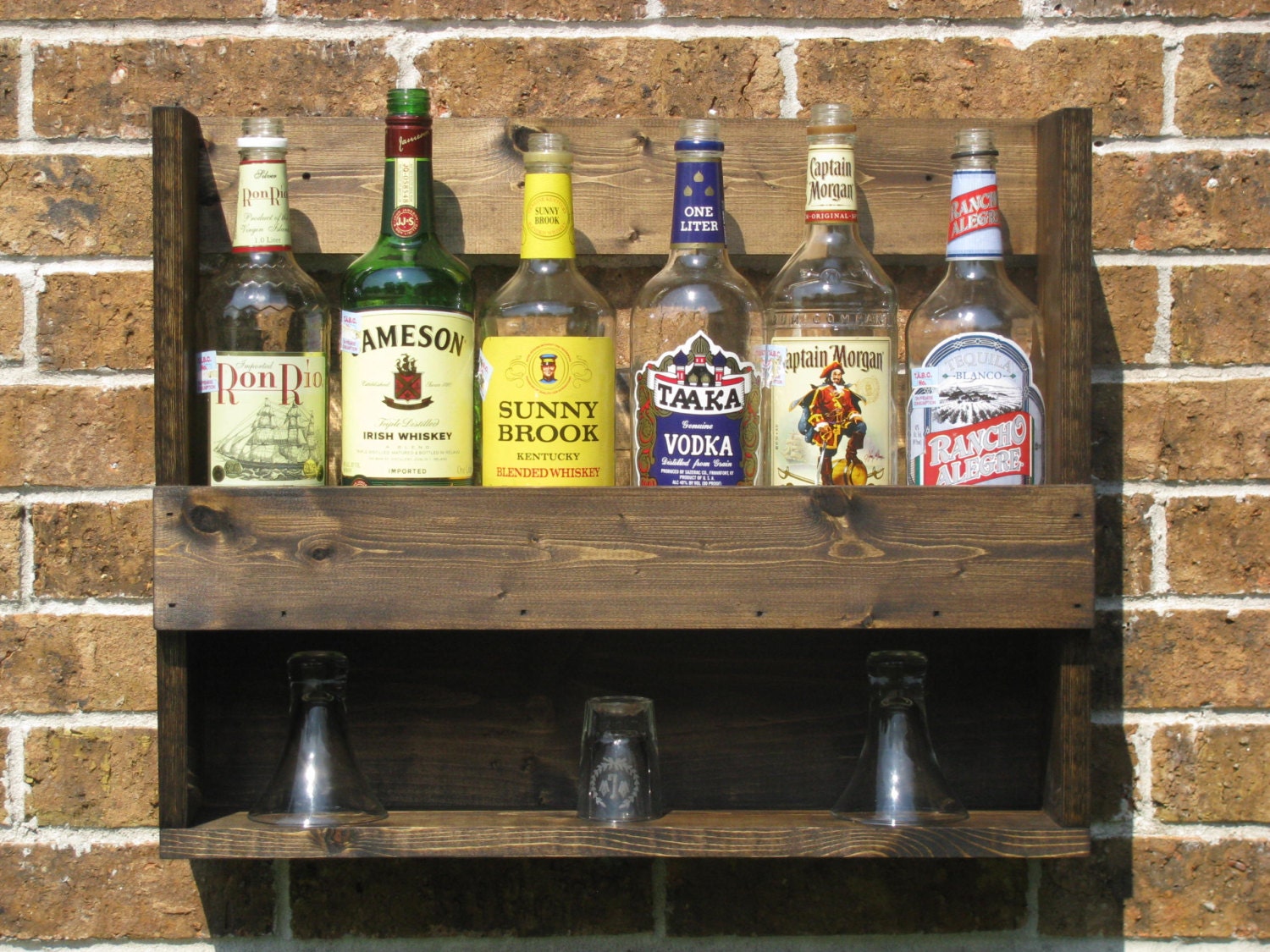 Liquor Cabinet Hanging and Rustic