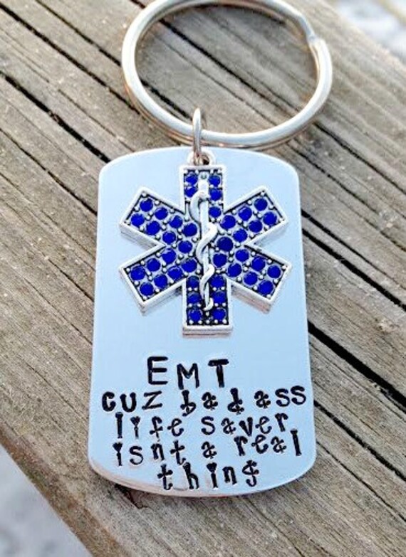 EMT keychain Unique gift for First Responder EMS paramedic