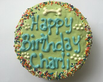 Dog Treats//Happy Birthday Homemade Birthday Cake for Dogs