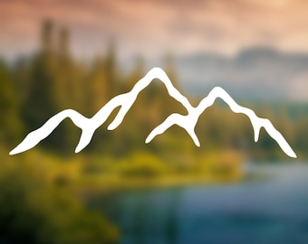 Decal - Mountains Sticker - Car Decal, Laptop Decal, Macbook Decal, Ipad Decal