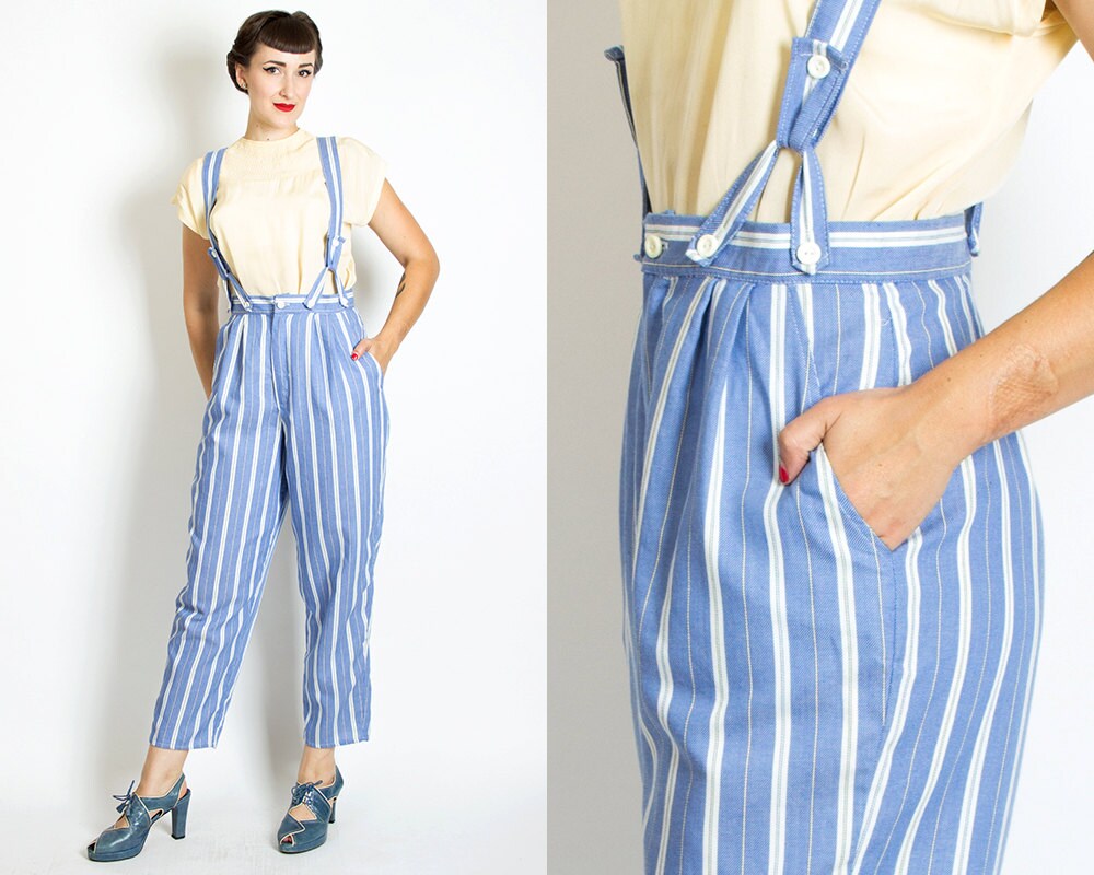 pinstripe pants with suspenders