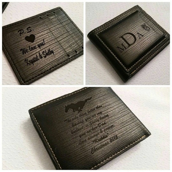 Mens Wallet Personalized Wallet Engraved Mens Wallet by paperonly