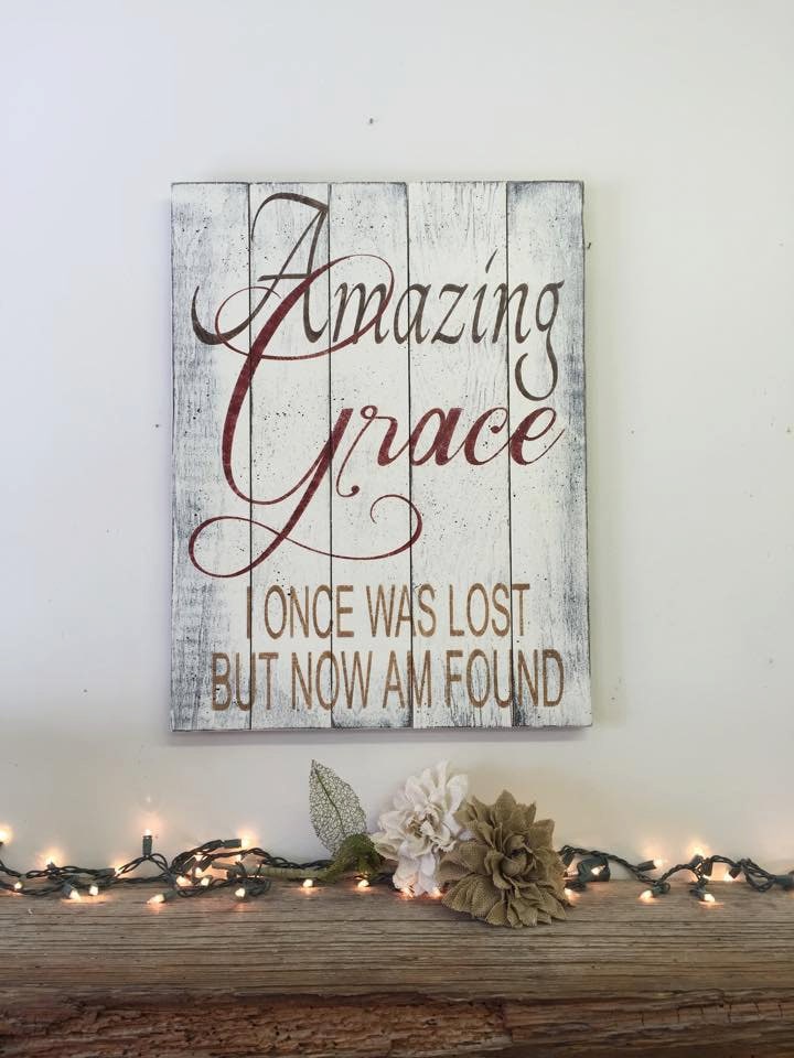 Amazing Grace Wall Decor amazing grace distressed wood sign pallet wood sign distressed Amazing Grace Wall Decor amazing grace distressed wood sign pallet wood sign distressed
