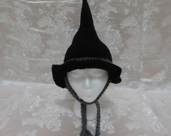 Crochet Wizard Hat, Halloween Costume Hat, Handmade Witch Hat,