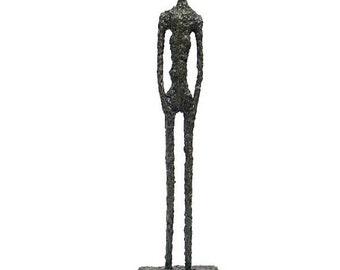 Large Bronzesculpture Figure LARGE MAN Hommage Giacometti 51 cm Height