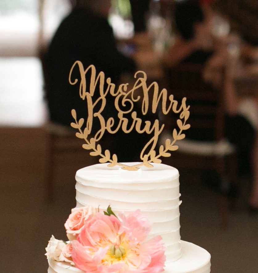 Custom wedding  cake  topper  personalized cake  topper  rustic