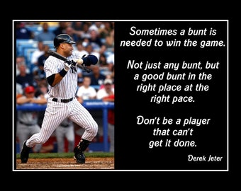 Baseball Motivation Derek Jeter Yankees Photo Quote by ArleyArt