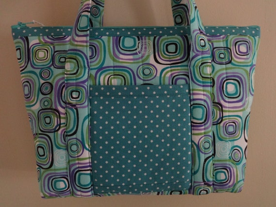 Teal blue green pocketbook purse handbag childs toy by Canicarryu