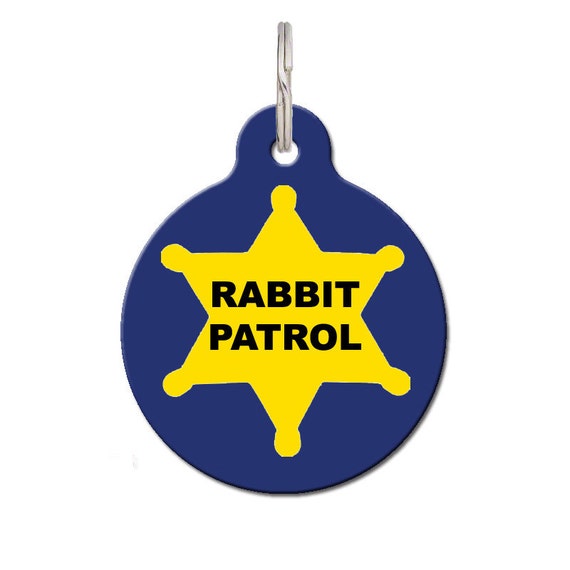 Rabbit Patrol Pet ID Tag FREE Personalization