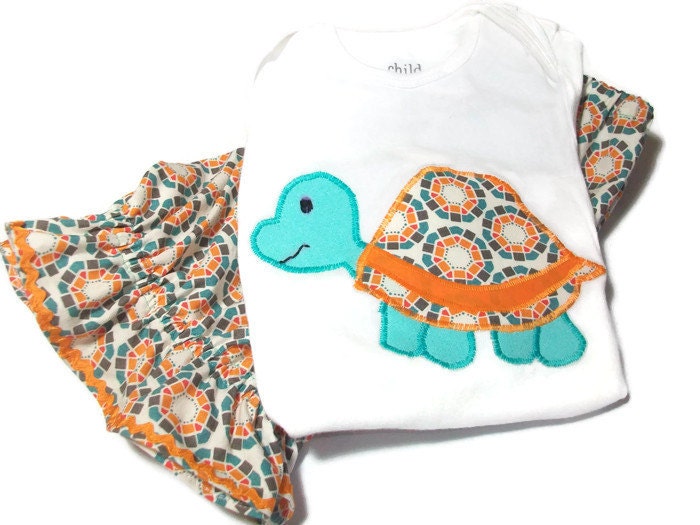 baby girl outfit turtle baby clothes girls bloomer 18 month