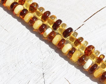 Beautiful Baltic Cognac/Honey Amber Necklace 21.5 inch., (2081) lovely gift box
