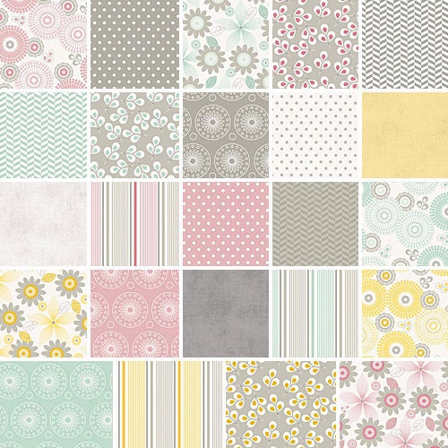 Willow Charm Pack 5 squares by Riley Blake by ForSewItSeams2