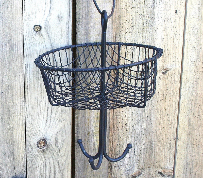 RESERVED Vintage Coal Miner's Shower Metal Basket Coal