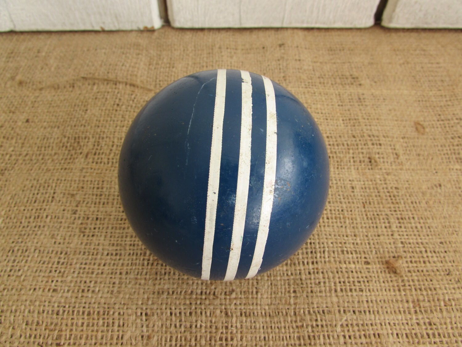 Blue Smooth Croquet Ball Three Stripe Blue Croquet Ball