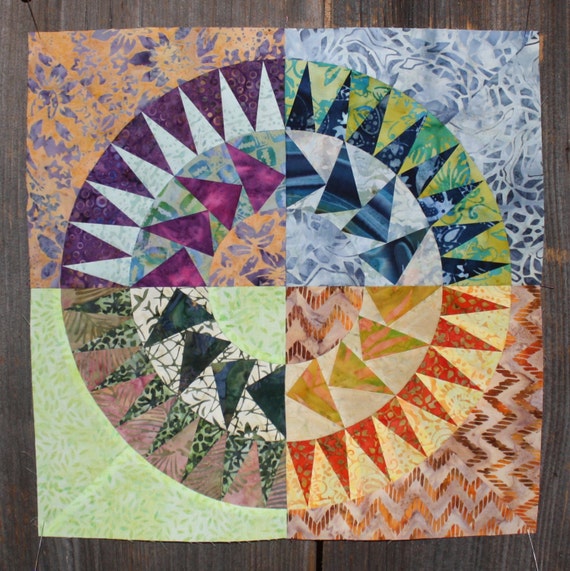 New York Beauty Quilt Block Paper Piecing Pattern Block 5