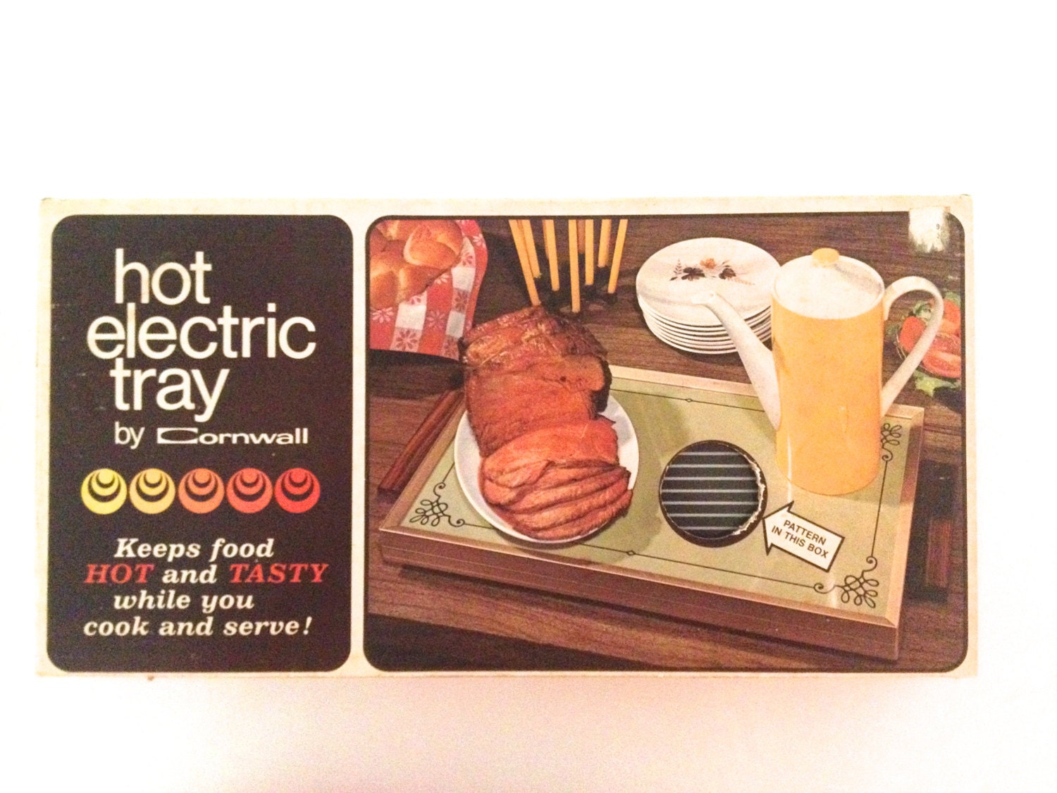 Mid Century Warming Tray Vintage Hot Plate Entertaining Serving NOS