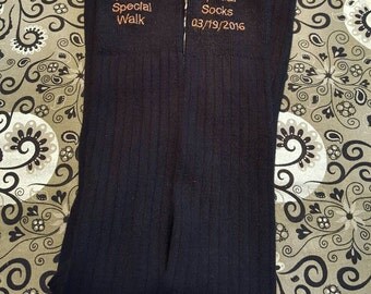 Embroidered Special Walk Special Socks - Wedding Socks - Dad Socks - Dad Wedding Gift - Custom Socks - Men's Wedding Socks - Father Gift