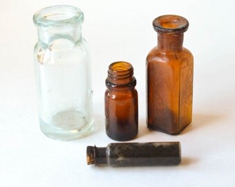 Collection of Small Antique Bottles Instant Collection Tiny Bottles