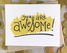 Unique you're awesome card related items | Etsy