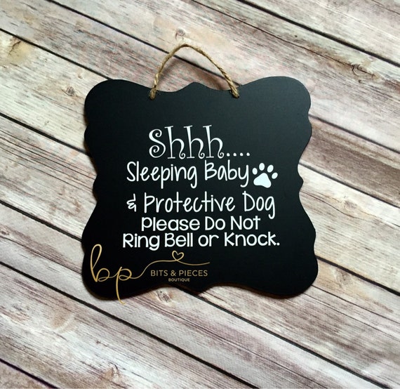 Baby Sleeping Do not knock Door Sign by BitsNPiecesBySK on Etsy