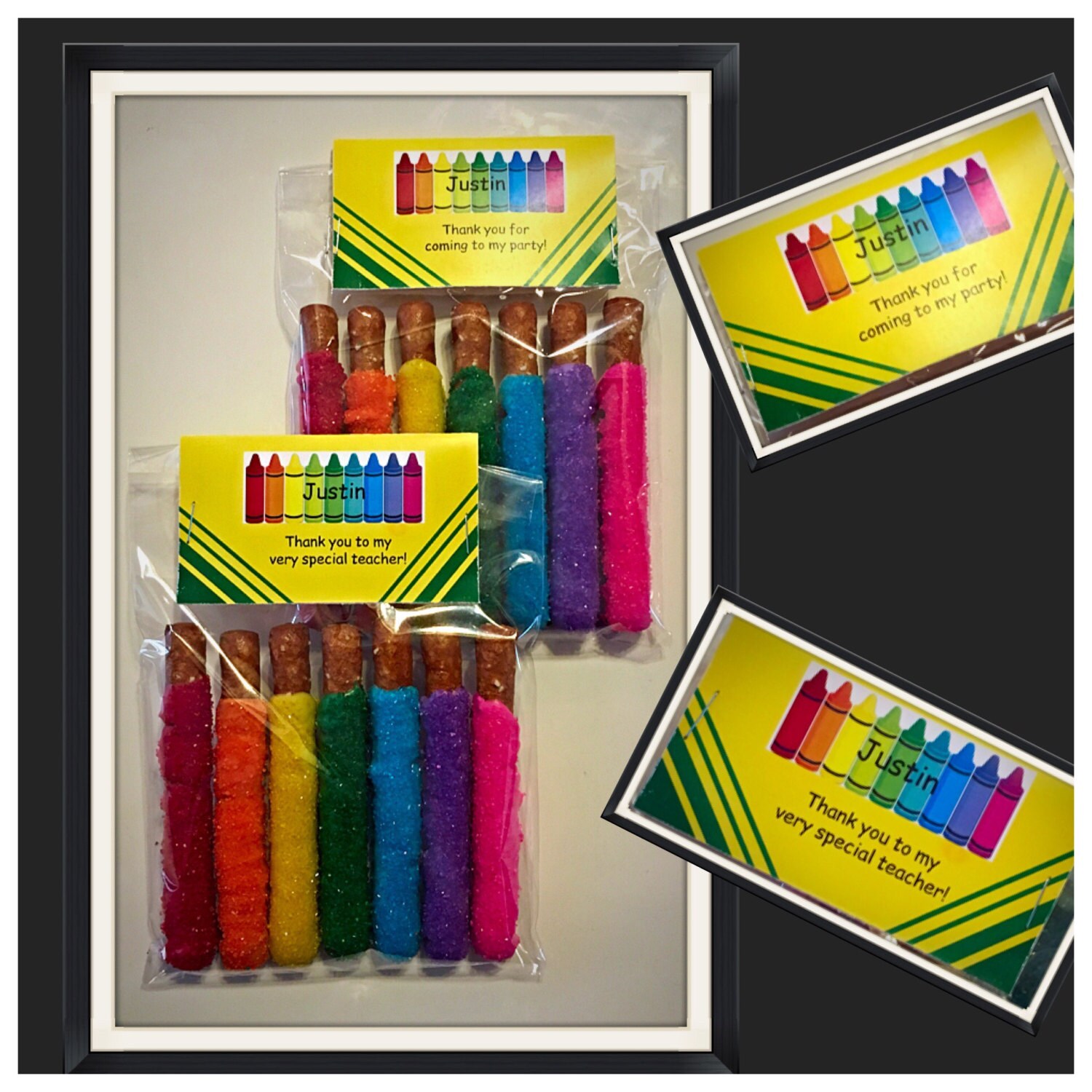 Crayon Chocolate Teacher Gift Crayon Party Chocolate pretzel