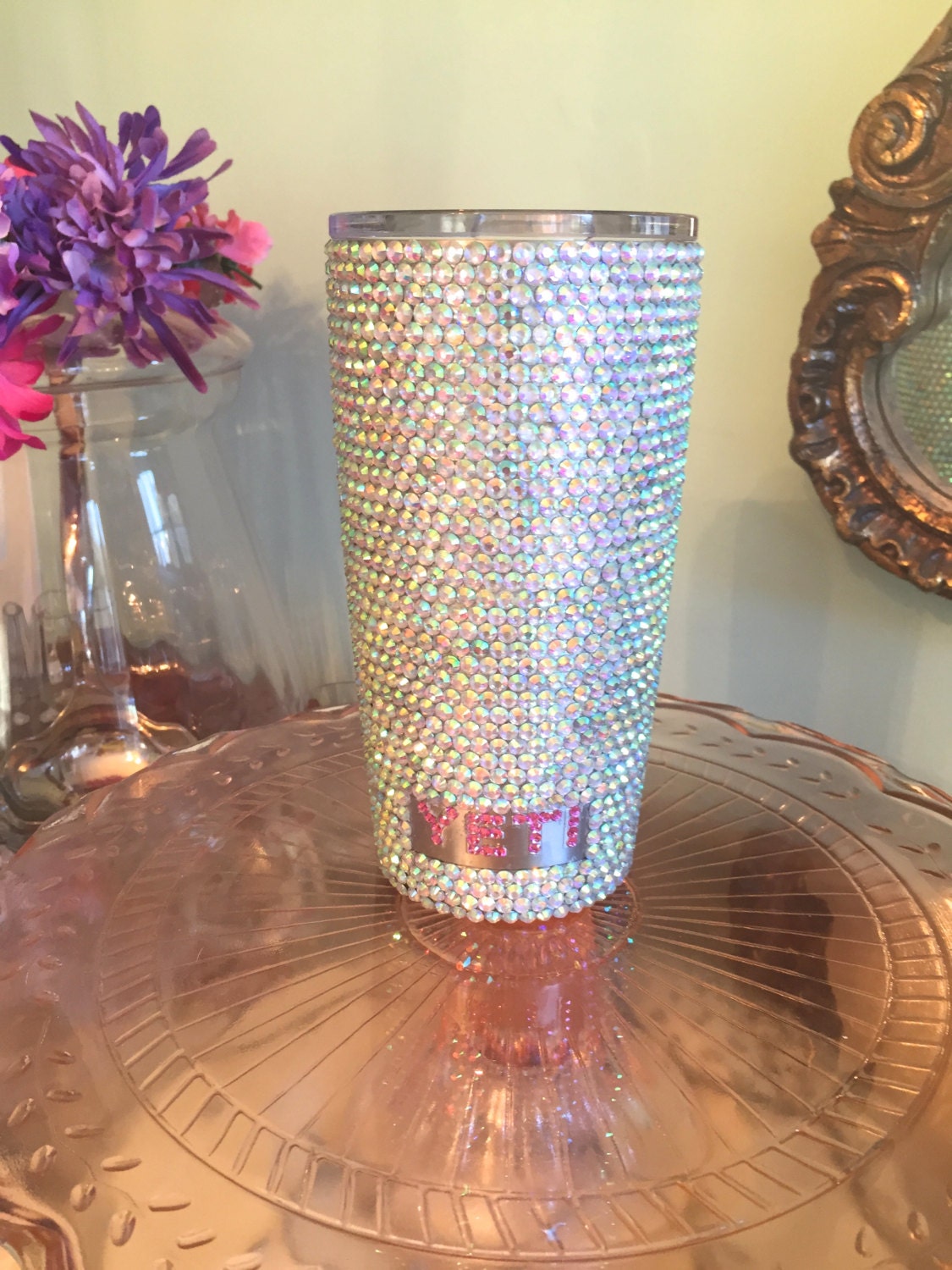 Rhinestone Yeti Rambler Tumbler 20 oz