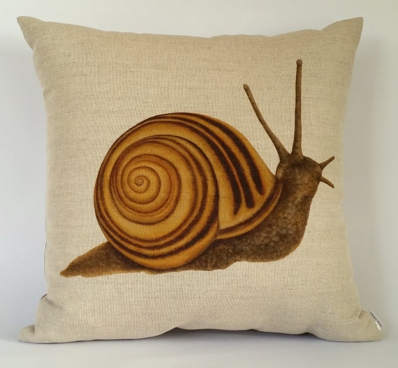 Items similar to Snail Cushion Cover, decorative snail pillow, garden