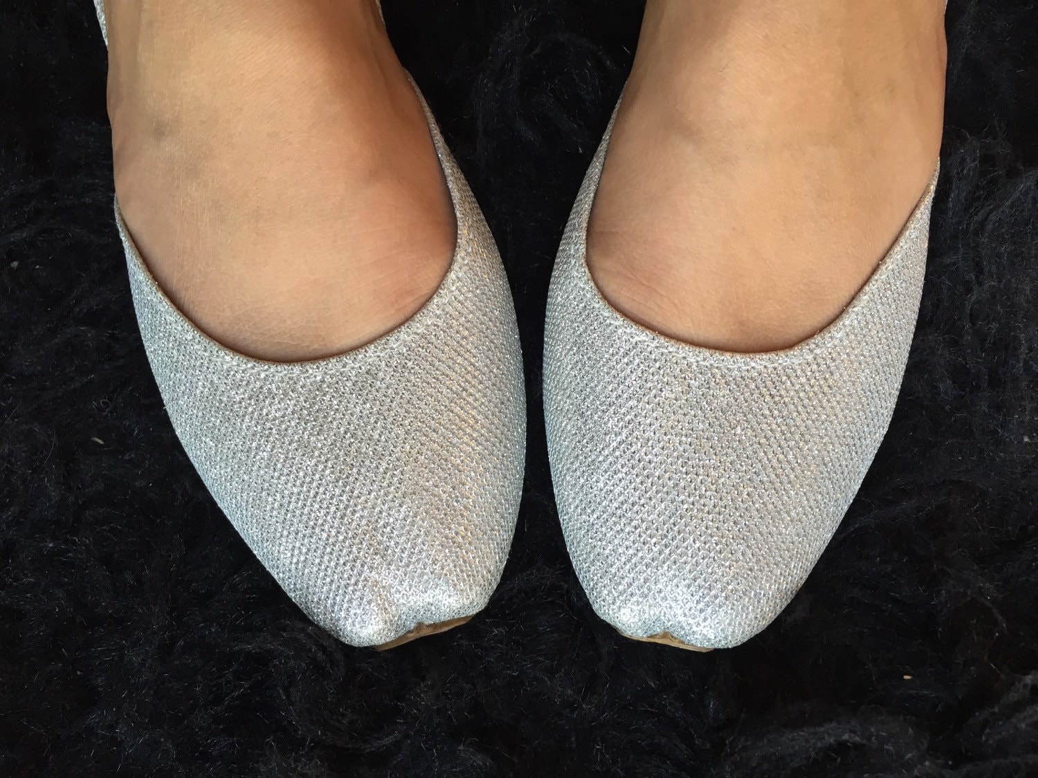 Silver Bridal shoes wedding shoes Flat silver shoes flat shoes