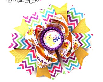 Easter Chicks, Cute Chicken, Easter Baby Chick, Easter Baby Hair Bow, Baby Girl Easter, Easter Chick Bow, Pastel Easter Bow, Easter Hair Bow