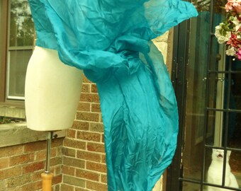 Belly Dance Veil Rich Teal Silk Veil