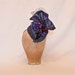 Stunning handmade pure silk deep blue ladies hat decorated with delicate flowers and tulle bow handmade in Yorkshire by Jacqueline Walker Millinery Stunning handmade pure silk deep blue ladies hat decorated with delicate flowers and tulle bow