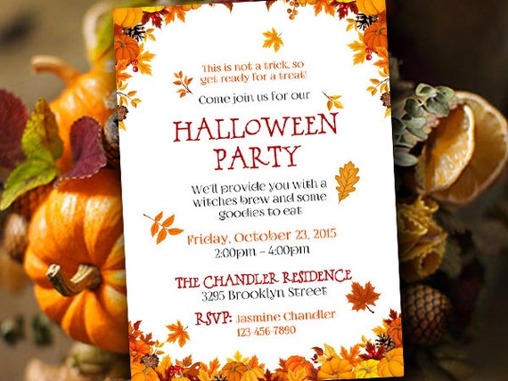 Fall Party Invitation Template 5