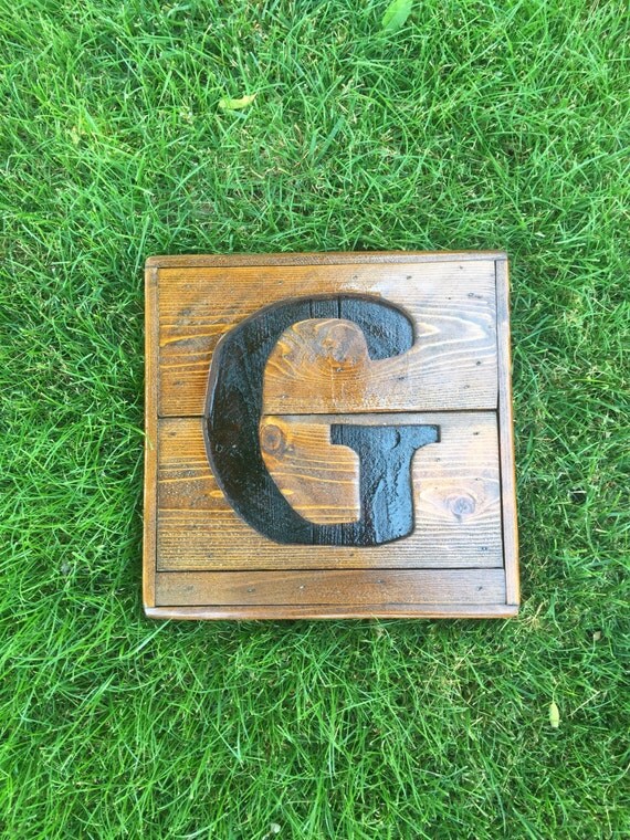 Recycled pallet initial sign- Wooden Letter sign- Monogram sign- Gift for home- Rustic decor- Wood pallet sign- personalized wedding gift