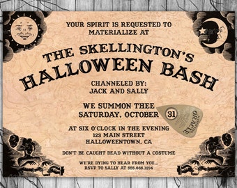 HALLOWEEN Invitation Adult, Ouija Board Invitation PRINTABLE, Halloween Invites, Halloween Party Invitation, Halloween Costume Party Spirit