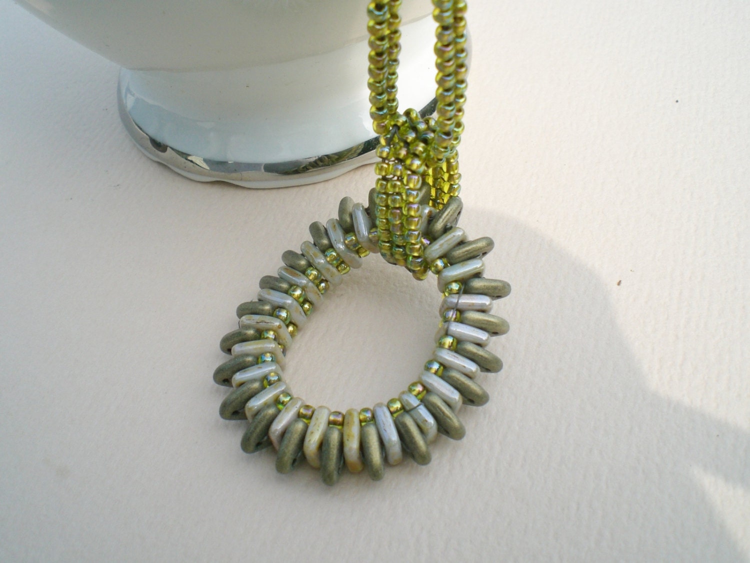 Fanfare Pendant Necklace Pendant Handmade Beaded Necklace