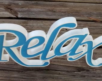 Relax sign | Etsy