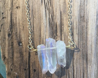 Items similar to Apophyllite Crystal Necklace on Etsy