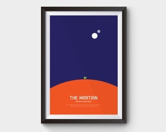 The Martian - A3 movie poster, film poster, minimalist movie poster, typography, matt damon, space, mars, andy weir, ridley scott