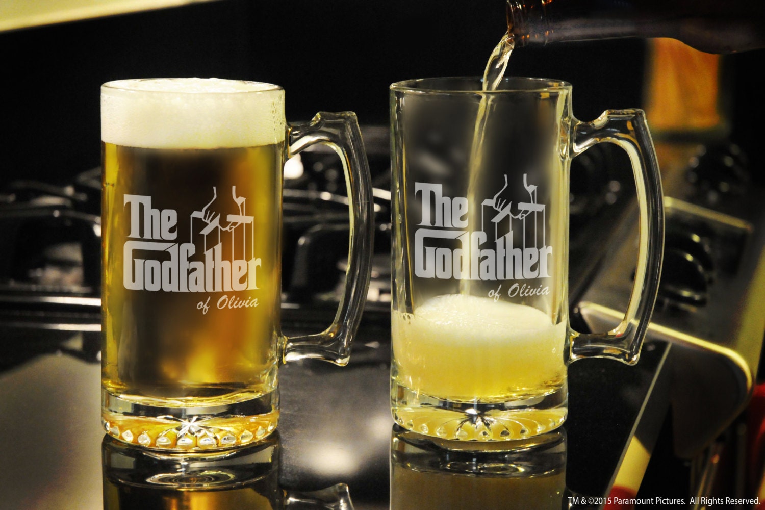 Custom Godfather Beer Glass Large Godfather Glass Mug Beer