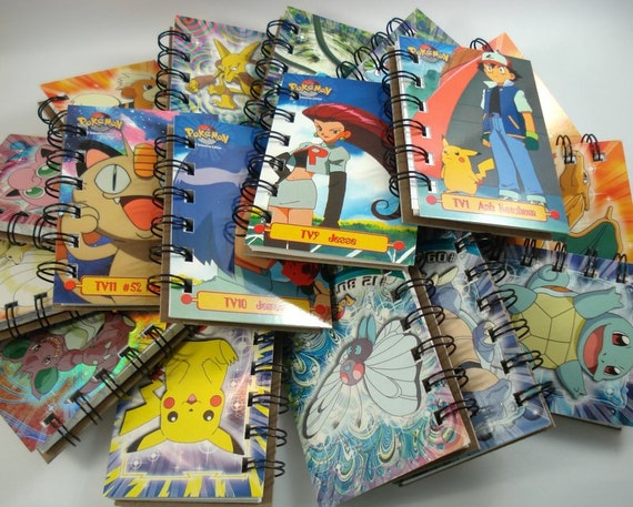 Pokemon Notebook You Choose One Upcycled Pokemon Card