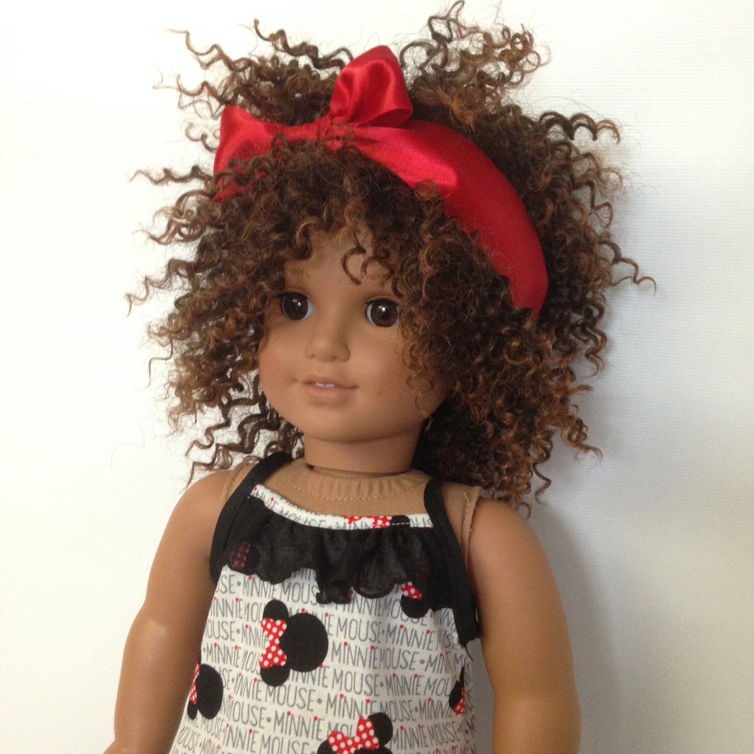 Dark Brown Afro Wig for Blythe and American Girl Dolls