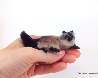 Miniature cat scale 1:12 Dollhouse miniature miniature for dolls cat dollhouse realistic cat Dollhouse Cat. MADE TO ORDER!!