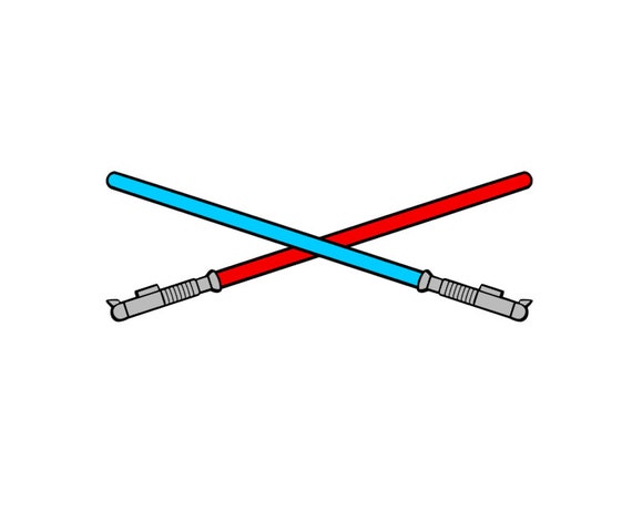 Crossed Lightsabers Star Wars Decal by DakotasDecals on Etsy
