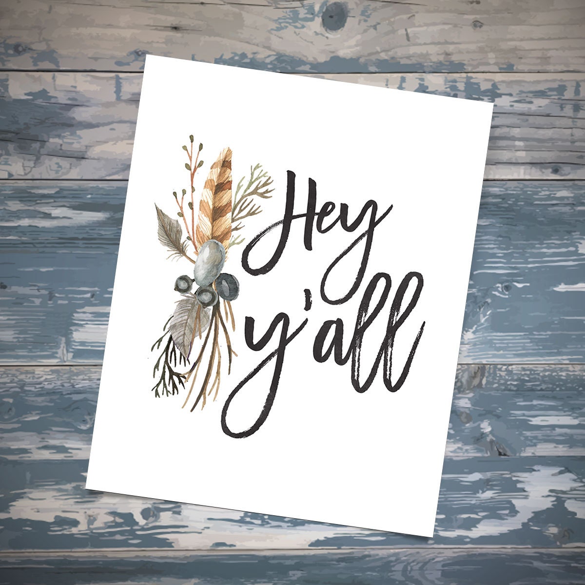 Hey Yall Hey Y'all Hey Yall Sign Hey Y'all by off2marketPrintables