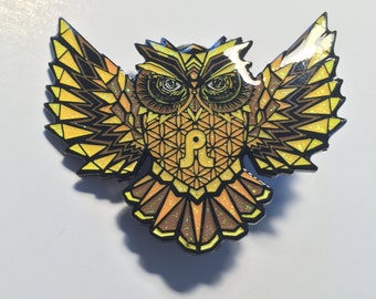 Pretty Lights Pin Sacred Geometry Owl - Red Rocks - 2016